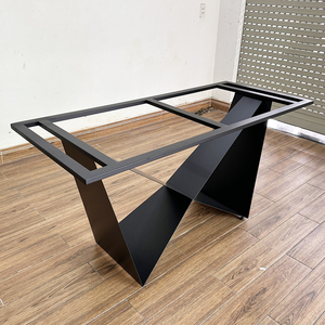 Patas de Mesa de Comedor en Forma de W de Estilo Industrial CHBBA007, Patas de Hierro Resistentes con Recubrimiento en Polvo para Cafeterías y Muebles para Hospitales - Product Image 2