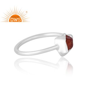 Nuevas llegadas 925 Sterling Selling Anillo de piedras preciosas de granate natural Joyería personalizada para mujeres Regalo para ella - Product Image 4