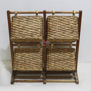 Revistero de ratán tejido a mano Artex Dong Thap Vietnam, pantalla Natural decorativa para sala de estar y salón - Product Image 2