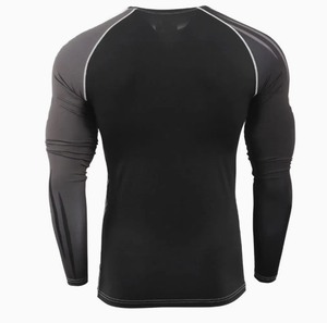 Chemise de gymnastique pour hommes imprimée sur mesure chemise de compression vierge de sport à séchage rapide chemise de compression de musculation musculaire - Product Image 6