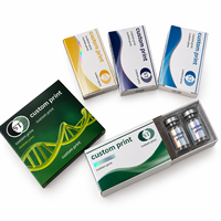 Pack Duo 3ml, 5 Flacons, Étiquettes Holographiques Personnalisées, Boîte en Papier Adhésif Imprimée sur Mesure avec Plateau en Plastique pour Soins de la Peau et Cosmétiques