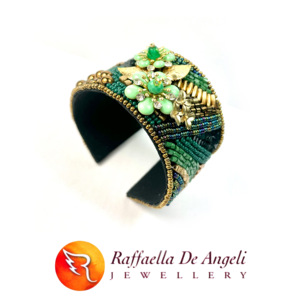 Pulsera de Cuentas de Cristal/Strass Casual/Deportiva para Mujer Green Forest Raffaella De Angeli 02 (Latón) - Product Image 5