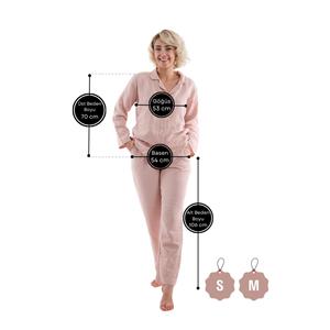 Pijama de muselina para mujer, pijama con cuello abotonado - Product Image 3