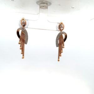 Conjunto de Collar de Oro Rosa de 18K con Diamantes, Diseño Moderno con Borla, Joyería Fina - Product Image 5