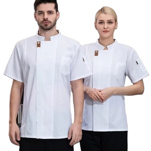 Venta al por mayor personalizable Chef abrigos impresión camisa de manga corta restaurante Gerente uniforme bar restaurante - Product Image 1