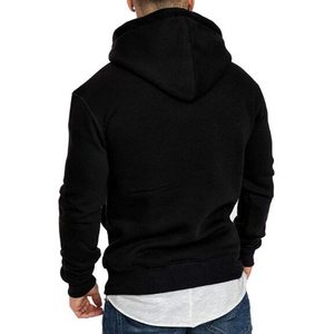 Automne hiver hommes 100% coton avertir sweats à capuche décontracté couleur unie à manches longues sweat à capuche Streetwear pull à capuche hommes - Product Image 6