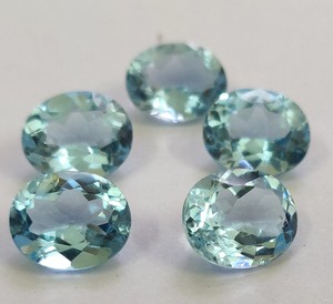 Topacio Azul Cielo Natural, Corte Ovalado Facetado de 10x12 mm - Topacio Azul Cielo Ovalado Suelto - Product Image 1
