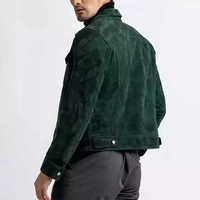 Blouson en cuir personnalisé pour homme, style bomber, en peau de mouton, avec col montant et logo frontal, imperméable et respirant, pour l'hiver