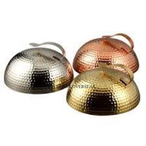 Lot de 3 couleurs et tailles personnalisées disponibles Texture martelée Dôme de couverture alimentaire en métal de haute qualité au prix le plus bas - Product Image 1