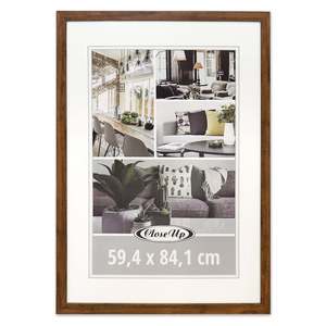 Classical Style Dark <b>Oak</b> Wood Finish Poster <b>Frame</b> 59.4 X 84 cm DIN A1 Engraved Canvas for Home Use Creative <b>Photo</b> <b>Frame</b> - Product Image 1