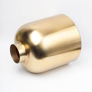 Florero de Metal de diseño creativo, Color dorado para el hogar, sala de estar, mesa decorativa, florero grande multiusos - Product Image 2