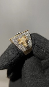 LL Custom 925 Sterling Silver Men's Moissanite <b>Ring</b> <b>Iced</b> Out VVS Hiphop Style Bezel Set IGI Certified 'Earth Buss Down' Design - Product Image 3