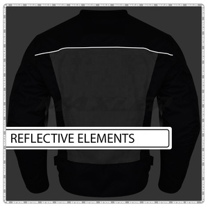 Blouson moto léger pour homme, homologué CE, avec empiècements en mesh respirant, doublure imperméable amovible, col montant - Product Image 6