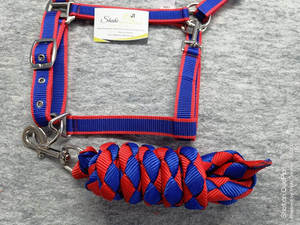 Cheval équestre sur mesure réglable anglais Nylon licou 2 mètres ensemble de plomb solide Fine qualité matériel personnaliser marque - Product Image 3