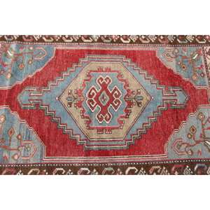 Alfombra Turca Vintage, Alfombra de 3x5.2 pies, Alfombra con Detalles en Rojo - Product Image 5