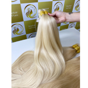 Extensiones de Cabello Humano Virgen Vietnamita Rubio Exquisito de 24 Pulgadas, Doble Trama, Liso Sedoso - Product Image 1
