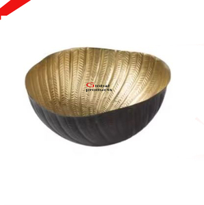 Nouveau design, bol de service en métal noir et doré, bols décoratifs, design unique, bol très vendu pour la maison, l'hôtel, le restaurant - Product Image 1