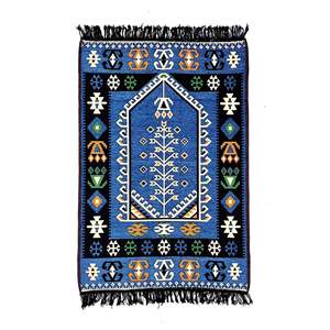 Tapis de Prière Anatolienne Requin Kilim 11 Bleu - Product Image 3