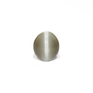 Pierre précieuse ovale en minéral synthétique poli Catseye 4,58 carats, taille personnalisable pour accessoires de bijouterie, hauteur 3 mm - Product Image 1