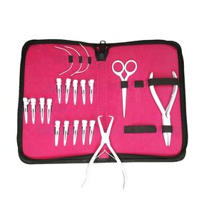 Professional Hair Extension Tools Kit Hair Extension Pliers Hair Extension Clips C Shape <b>Needles</b> Scissor With Luxury <b>Case</b> - Product Image 4