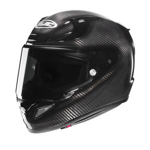 Casco Integral de Carbono HJC RPHA 12, Estilo Retro Vintage, Diseño Clásico de Depredador, Visera Doble, Carcasa de PC, Acabado Brillante Negro - Product Image 2