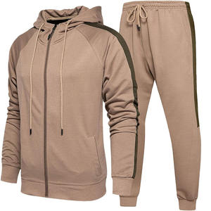 Men Tracksuits Pullover Hooded Sports Track Suits Casual Athletic Jogging <b>Warm</b> Up Full Zip Sets Long Sleeve <b>Trousers</b> Two Piece - Product Image 1