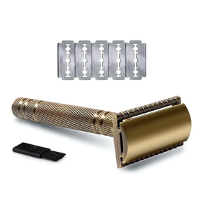 Rasoir à raser en laiton jetable personnalisé manche en bois nouvelle fonction à double tranchant pour la sécurité personnelle lame remplaçable pour le visage sous les bras - Product Image 3