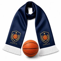 Écharpes de club de basketball rectangulaires suspendues, écologiques et personnalisables, avec impression numérique haute définition sur satin