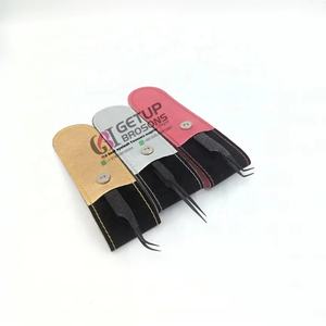 Pince à épiler professionnelle d'extension de cils droite mince plasma noir à 90 degrés Instrument de beauté en acier inoxydable avec logo personnalisé incurvé - Product Image 1