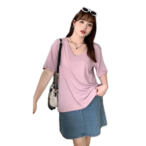 Jupe en jean plissée taille haute décontractée pour femme, silhouette droite, style tendance, courte, avec volants et boutons décoratifs - Product Image 5