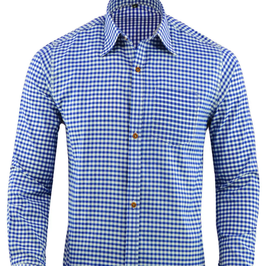 Trachten hemden camicia tradizionale tedesca camicia da uomo bavarese oktoberfest hemden men wear camicia a maniche lunghe in cotone 100% a scacchi