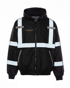 Chaqueta Bomber Cálida de Alta Visibilidad para Hombre, Mezcla de Algodón/Poliéster, Exterior Reflectante, para Servicio OEM, Uniformes de Seguridad, Envío Rápido - Product Image 1