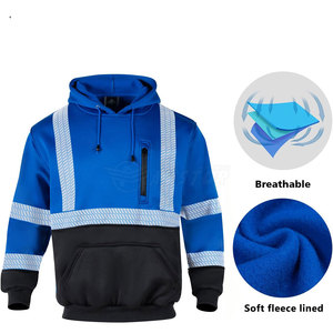 เสื้อฮู้ดทำงานของผู้ชายเสื้อทำงานมีฮู้ดสะท้อนแสงสำหรับฤดูหนาว - Product Image 4