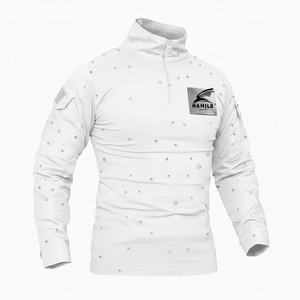 OEM Service Custom <b>Logo</b> Long Sleeve Gym Compression Shirt 100% Cotton Solid Pattern - Product Image 4