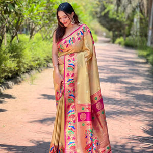 Nouveau concepteur à la mode Georgette brodé Saree soie Blouse haute qualité lin matériel pour mariage traditionnel adultes femmes - Product Image 1