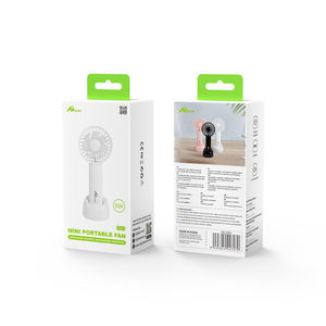 1110270 Mini ventilador de refrigeración de aire blanco plegable con Banco de energía ligero de 5V para uso doméstico y en automóvil - Product Image 1