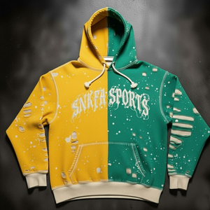 Sweat à capuche pour homme en maille épaisse avec broderie délavée et options personnalisées, sweat à capuche délavé pour homme - Product Image 1