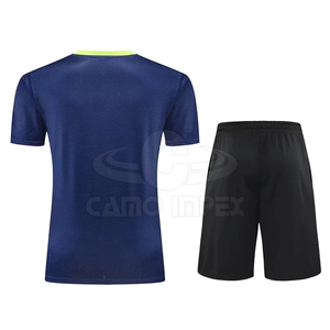 Uniforme de tennis professionnel pour homme sur mesure, à manches courtes, respirant, tissu écologique à séchage rapide, logo sur le devant, tenue d'équipe - Product Image 2