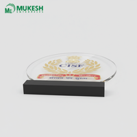 Trophée en acrylique poli durable Victory Shield CISF, gravure en typographie, récompenses d'entreprise, reconnaissance des employés, sports