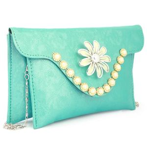 Women's Fancy <b>Clutch</b> (K-2082) - Sea <b>Green</b> - Product Image 1