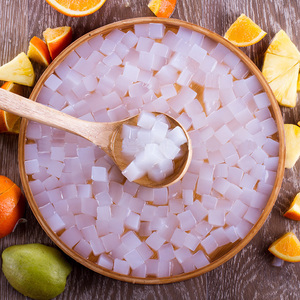 เยลลี่มะพร้าวหวาน Nata de COCO ใส่2025ก้อน500กรัมสำหรับทำพุดดิ้งขนมหวานชานม
