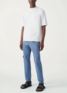 Venta al por mayor peso pesado 100% algodón camiseta en blanco hombres personalizado liso blanco camisetas hombres streetwear de gran tamaño cuello simulado camiseta personalizada - Product Image 4