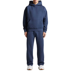 Conjunto Deportivo de Invierno para Hombre, Estilo Urbano, Personalizado 2025, Sudadera con Capucha, 100% Algodón, Talla Grande, Ligero y Transpirable - Product Image 2