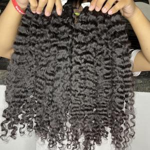 Extensiones de cabello rizado birmano de la mejor calidad 100% cabello humano virgen sin procesar - Product Image 1