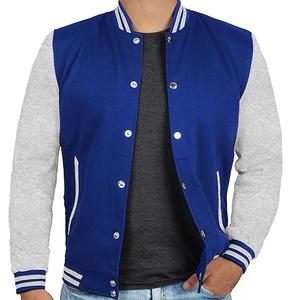 Chaquetas universitarias personalizadas ligeras de color azul liso con cuello levantado formal de alta calidad hechas en Pakistán - Product Image 2