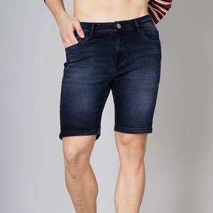 Shorts de Mezclilla para Hombre con Detalles Desgastados, Estilo Juvenil a la Moda, Transpirables, de Algodón, para Clima Cálido - Product Image 1