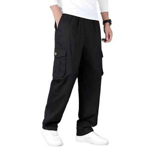 2023 New Fashion Men's High Waist Sweatpants Casual <b>Work</b> <b>Cargo</b> Trousers with Multi-Pockets Durable Fabric Hip Hop Style - Product Image 1