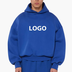 Sudadera con Capucha Estilo Cuadrado, Gruesa, 100% Algodón, Sudadera Extra Grande de Felpa, Fabricante de Sudaderas Cortas Personalizadas para Hombre - Product Image 2