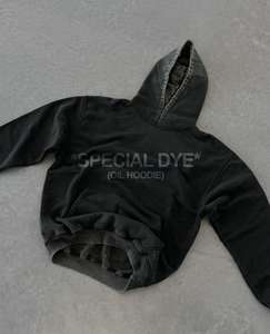 Sweat-shirt à capuche surdimensionné en molleton français 420 GSM, couture contrastée, streetwear personnalisé, nouvelle mode de haute qualité - Product Image 2