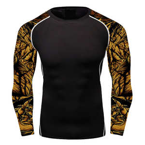 เสื้อรัดกล้ามเนื้อแขนยาวสำหรับผู้ชาย MMA แบบขายส่ง เสื้อรัดกล้ามเนื้อ BJJ แบบสั่งทำพิเศษ คุณภาพระดับกีฬา เสื้อรัดกล้ามเนื้อสำหรับผู้ชาย - Product Image 1